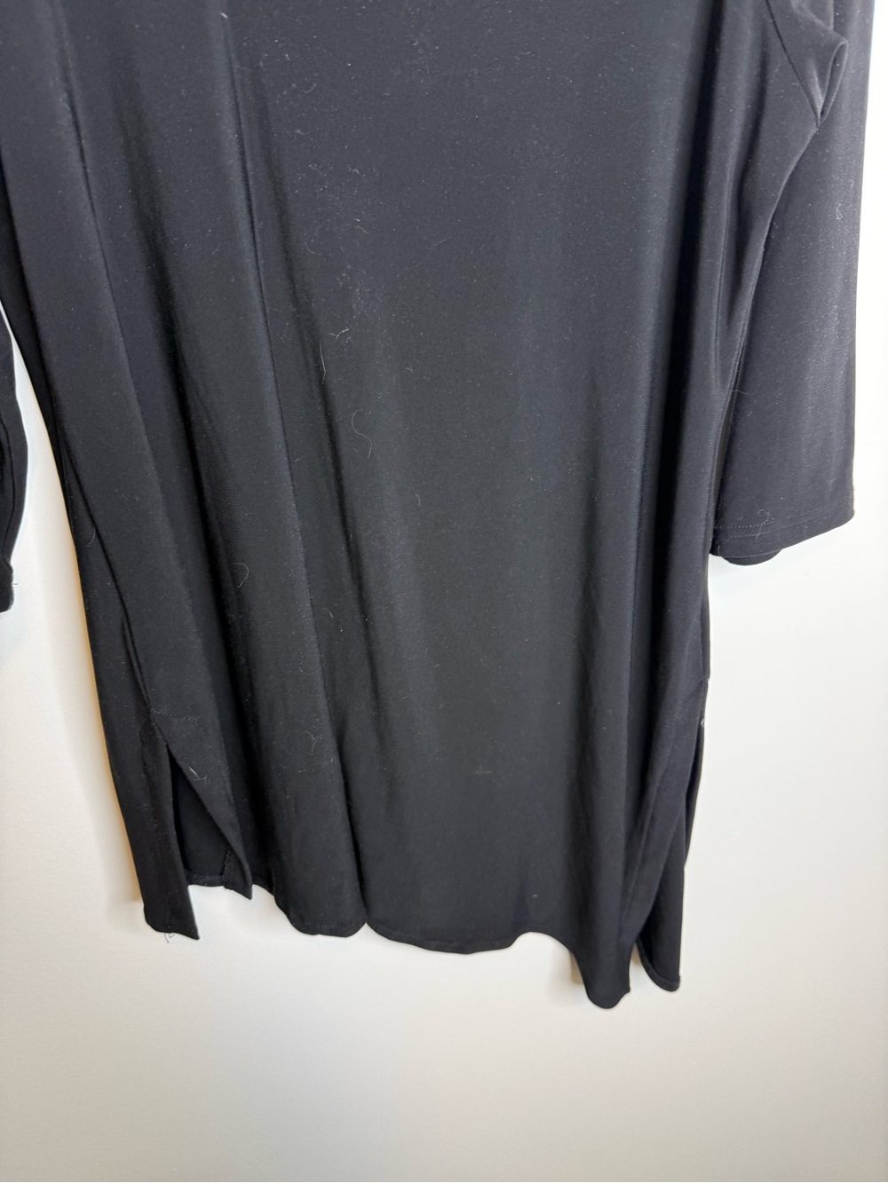 Sympli Black Asymmetrical Neck Cutout Top - Picture 2 of 7